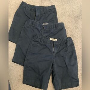 3 Pair of Blue Land’s End Uniform shorts size 10